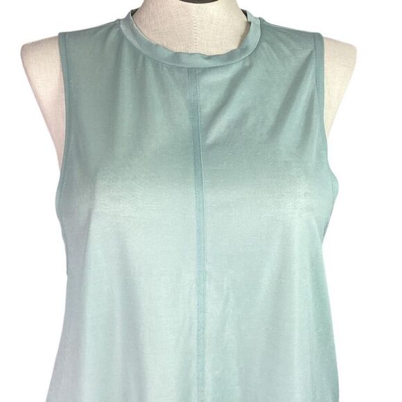 Varley Tank Top Women L Blue Stretch Textured Sleeveless Athletic Gym Running - Picture 2 of 7